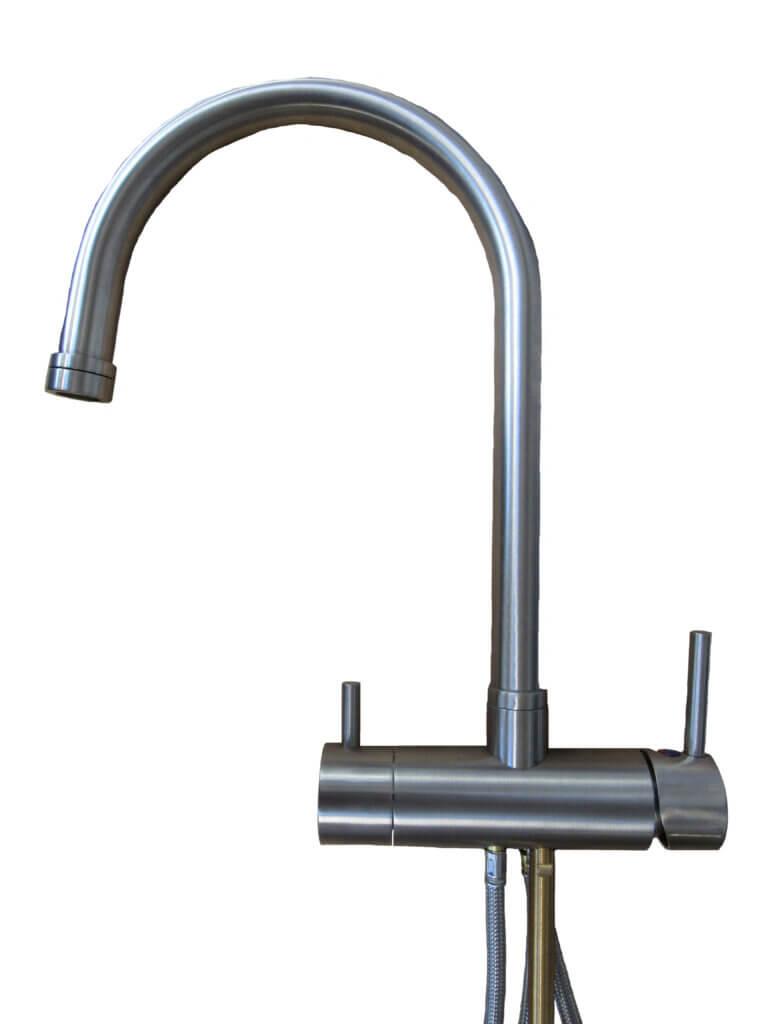 Driewegskraan EWO kraan 88 nikkel voor waterfilter