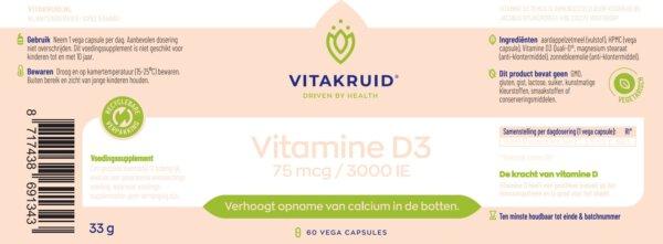 Etiket Vitamine D3 - Vitakruid